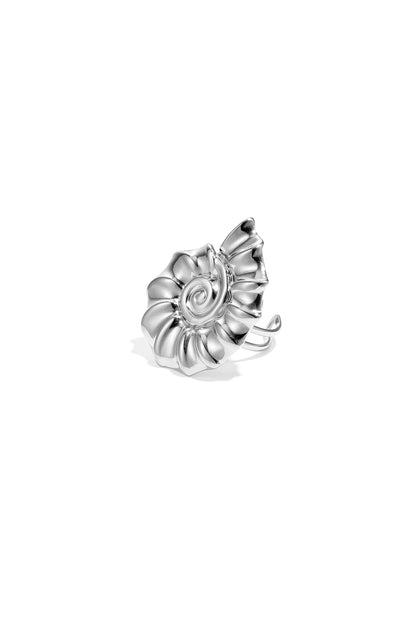 bague statement coquillage spirale