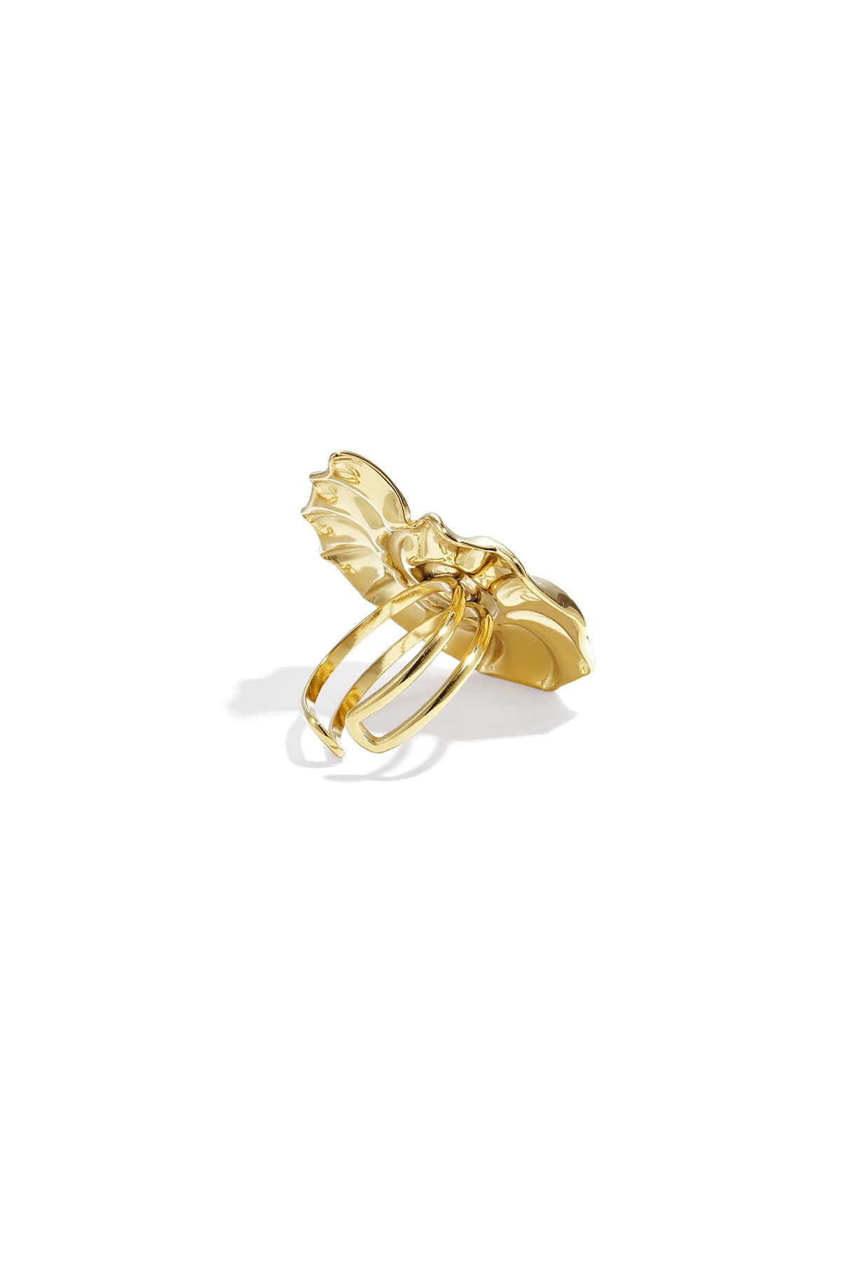 bague statement coquillage spirale