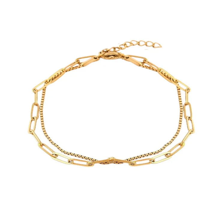 Bracelet Double Rang Doré